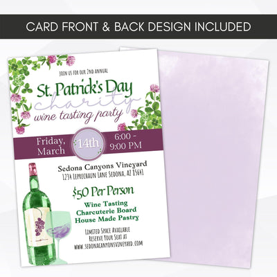 adult st. patrick's day dinner party invite