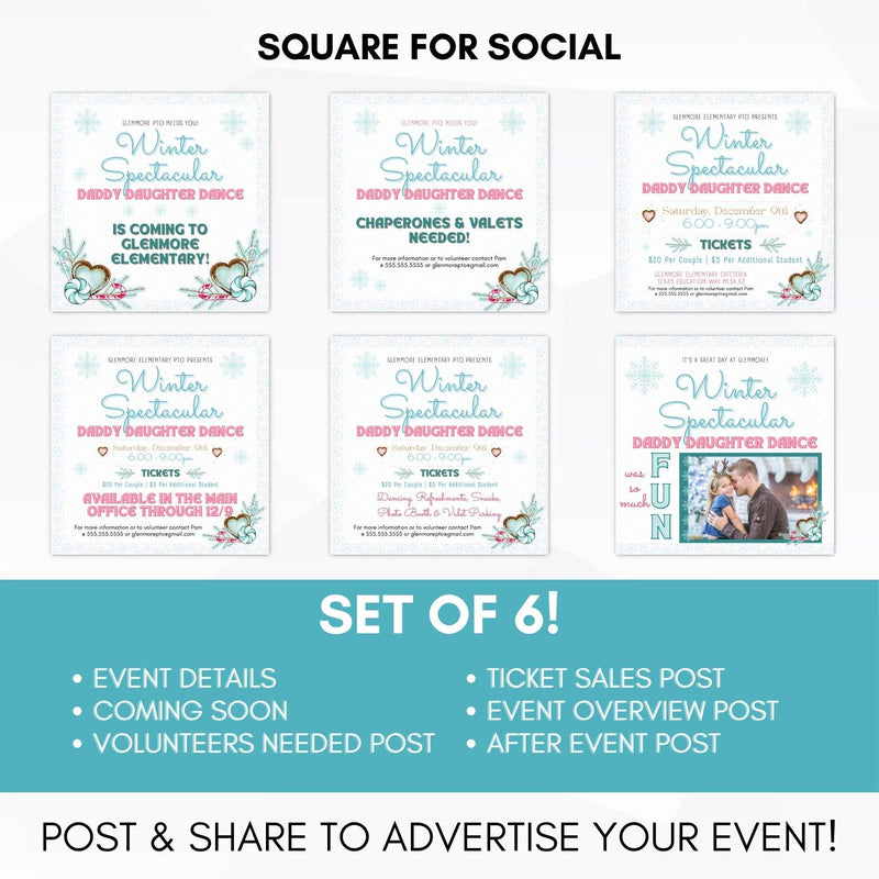 community church winter celebration flyer template