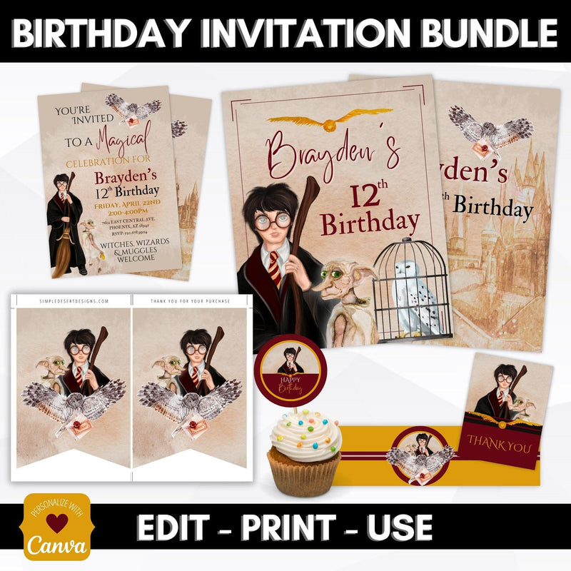 wizard birthday party invitation themed party supplies