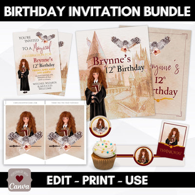 wizard birthday party invitation themed party supplies