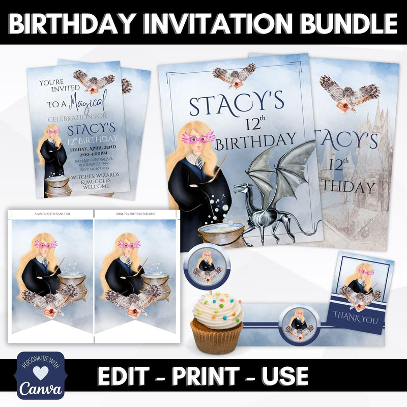 wizard birthday party invitation themed party supplies