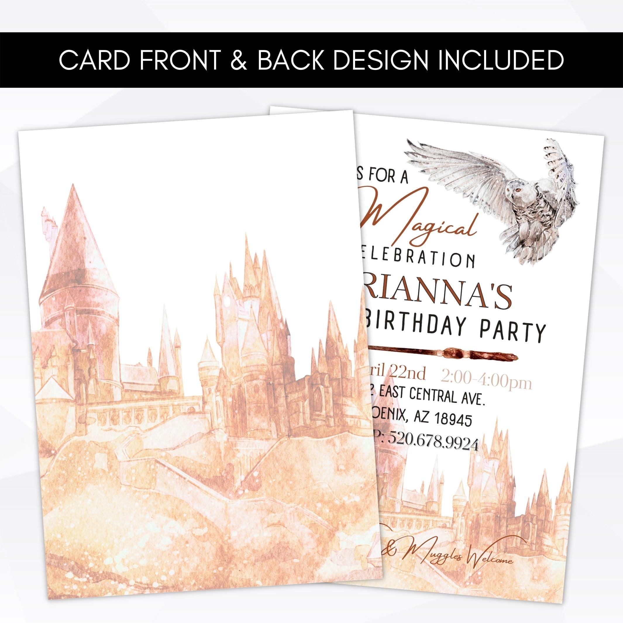 editable magical birthday invite template
