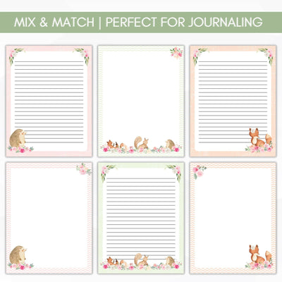 printable journal paper writing paper set