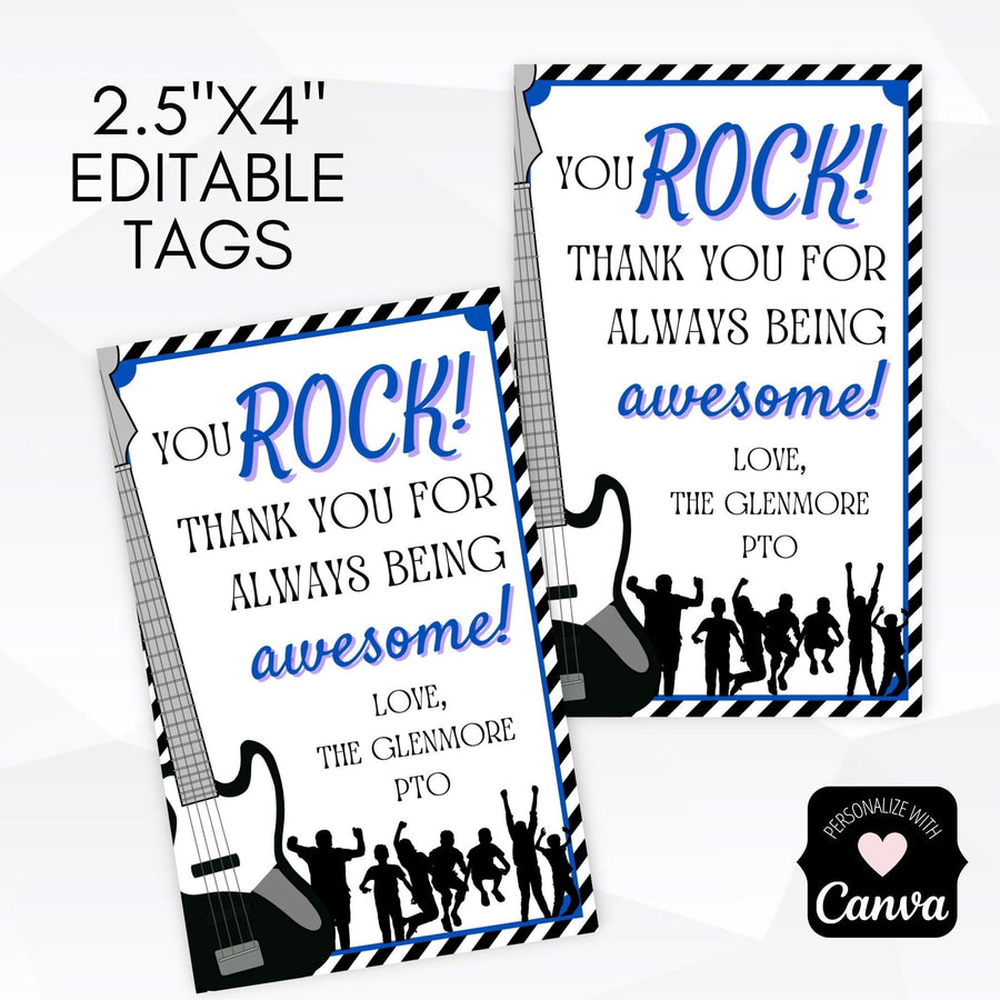 You Rock Rockstar Appreciation Gift Tag – Simple Desert Designs