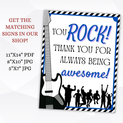 rockstar gift tag thank you label school pto pta ptc teacher nurse employee staff volunteer