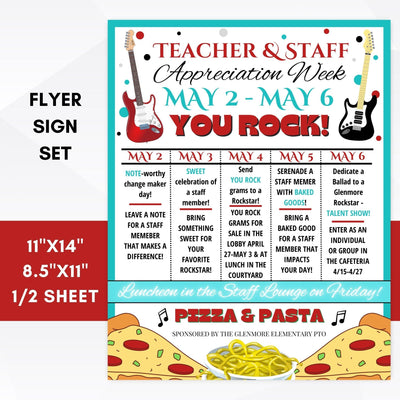 teacher and staff appreciation week invitation template