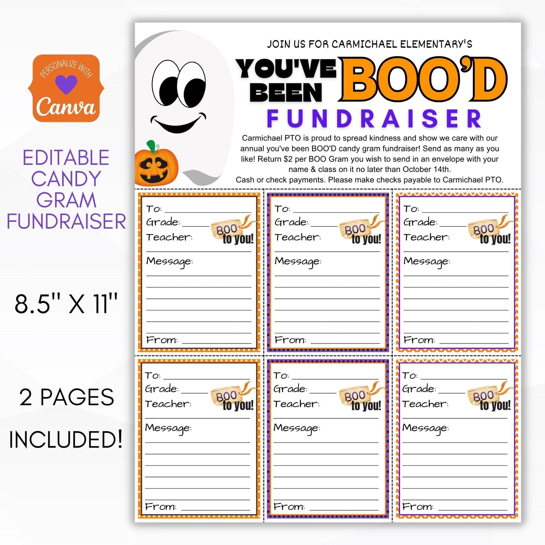 Free Printable Boo Gram Template FREE Templates