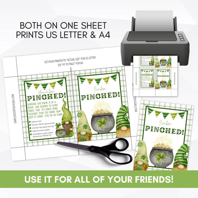 you've been pinched st pattys day printable