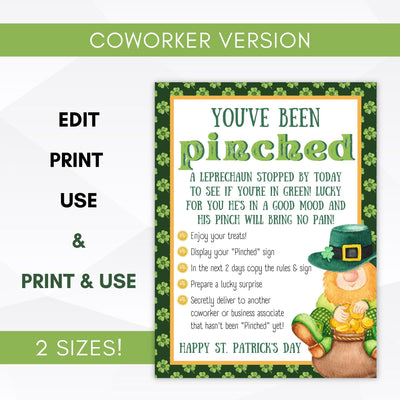 I've been pinched coworker st patricks day gift idea