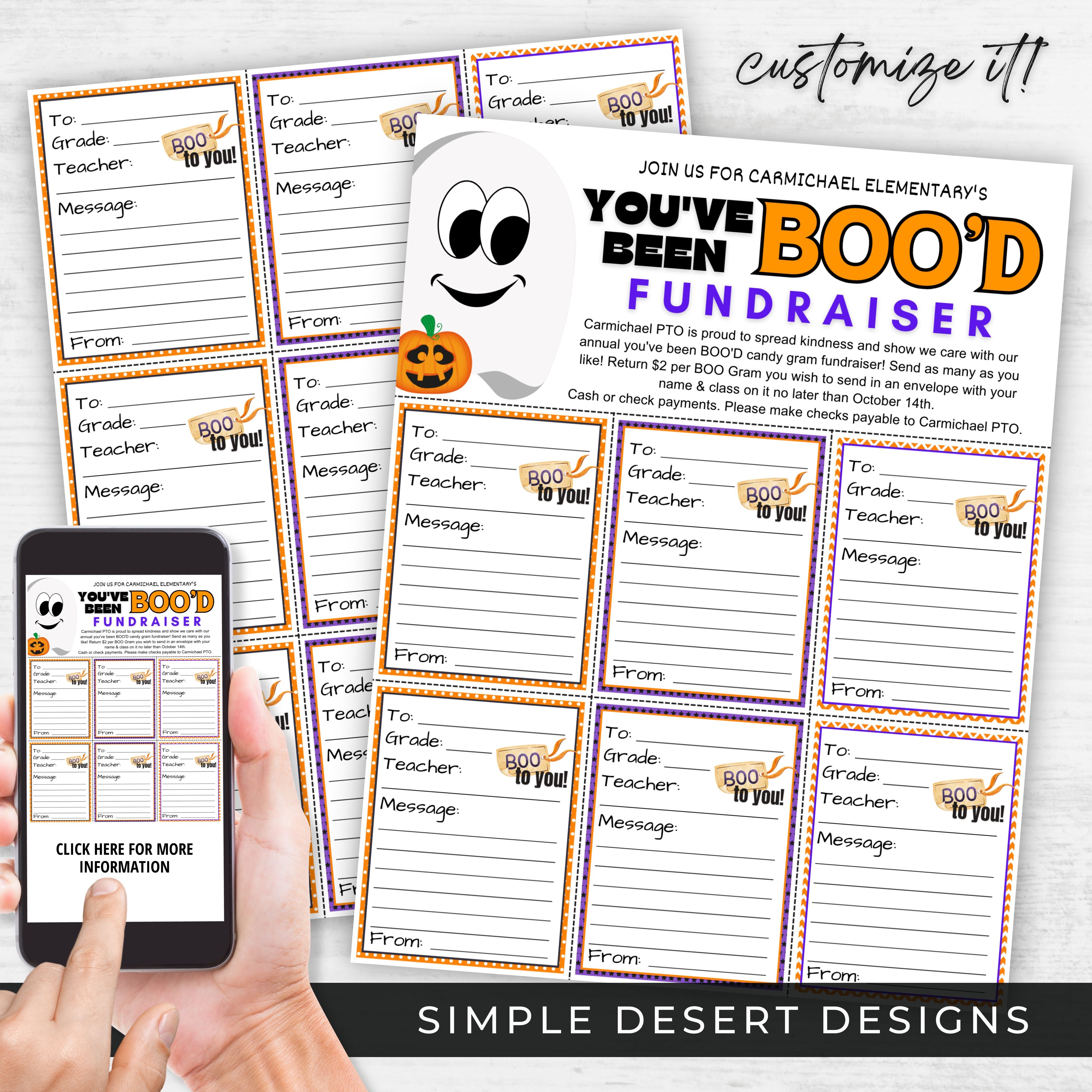 cute youve been bood school candy grams fundraiser sheets flyers for halloween fundraising